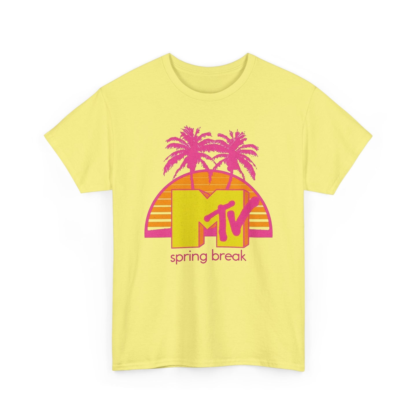 MTV Spring Break Vintage Graphic T Shirt NEW Unisex Heavy Cotton Tee