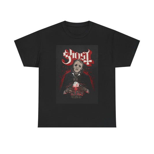 Ghost T-shirt rock band here’s papa metal vintage graphic Unisex Heavy Cotton