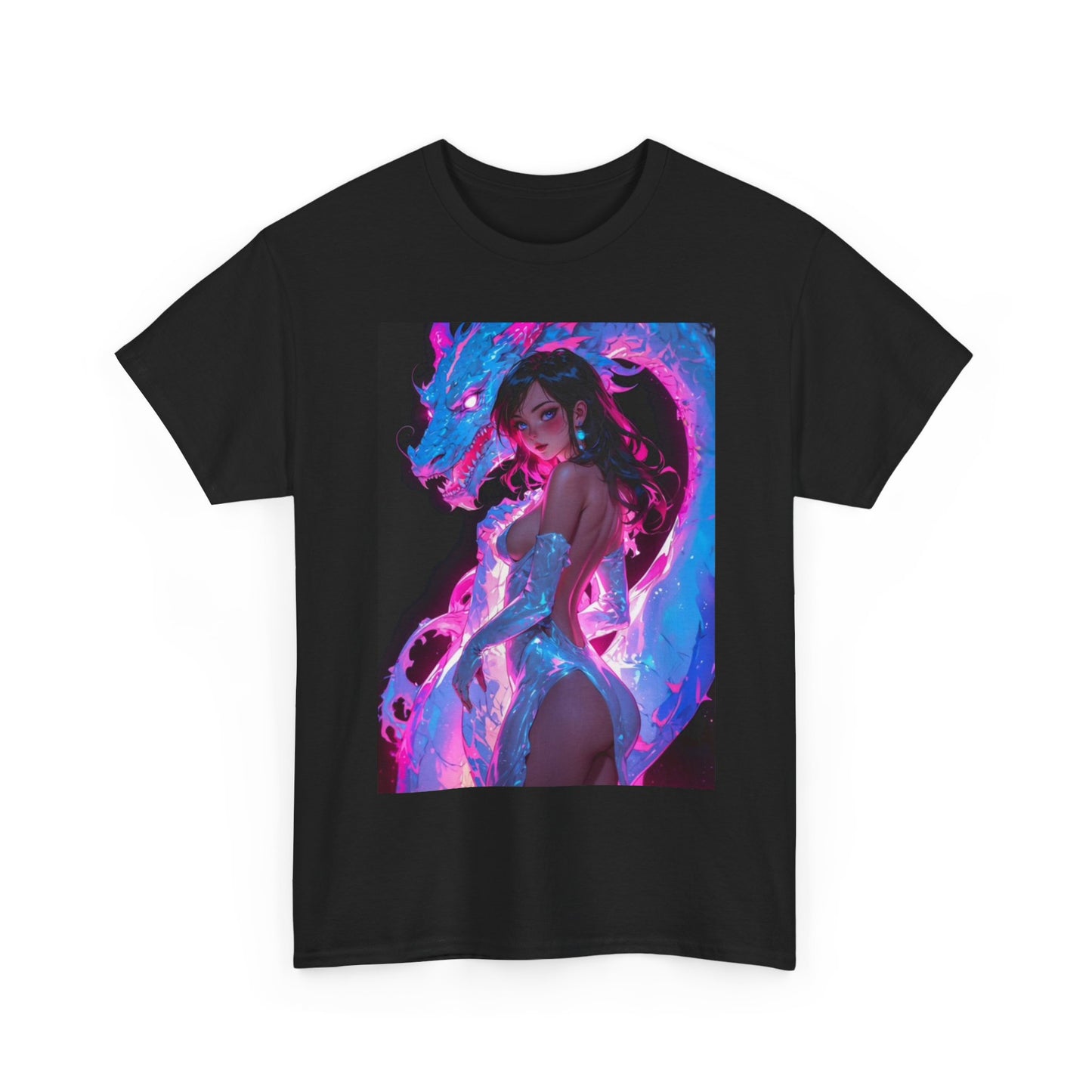 Waifu Anime T-shirt Girl Graphic Cartoon Retro Gaming Unisex Heavy Tee Gamer 14