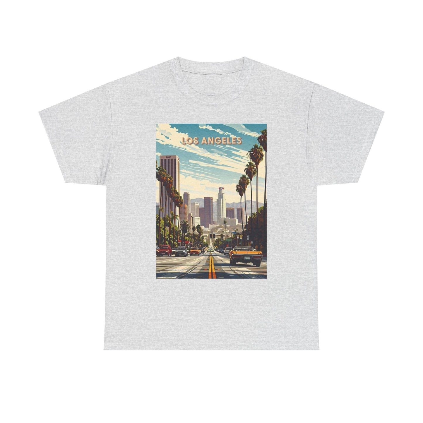Los Angeles California Graphic T Shirt Retro 70s Unisex Heavy Cotton Tee