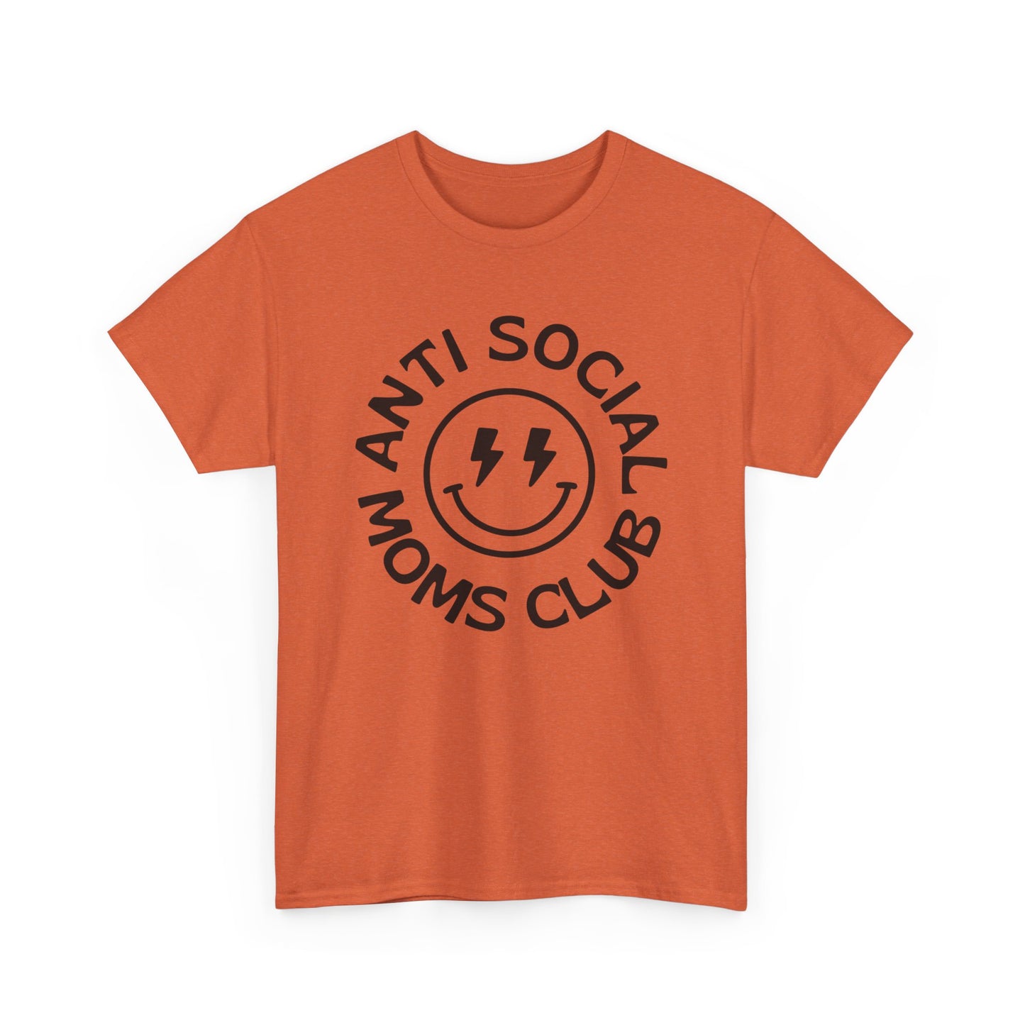Antisocial Moms Club Funny Graphic T Shirt Unisex Heavy Cotton Tee