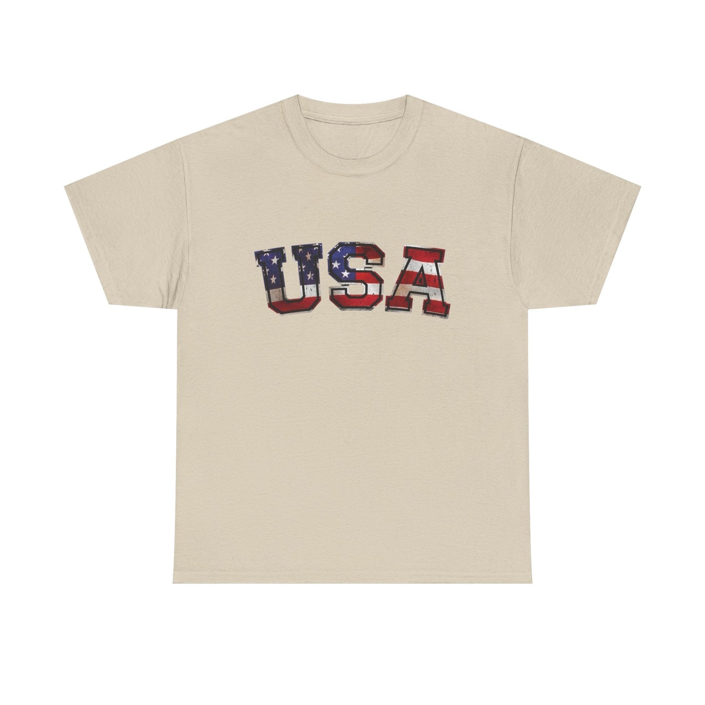 USA American Flag Retro Graphic T Shirt Unisex NEW Heavy Cotton Tee