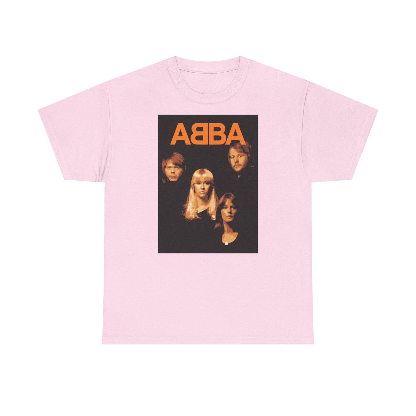 Abba T-shirt vintage retro neon lights classic music Unisex Heavy Cotton Tee