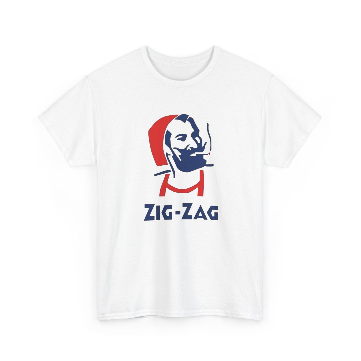 Zig Zag Retro Logo Graphic T Shirt Unisex Heavy Cotton Tee