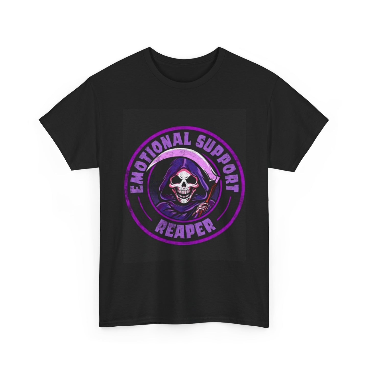 Emotional Support Reaper Tshirt Funny Gift Death Unisex Heavy Cotton Tee