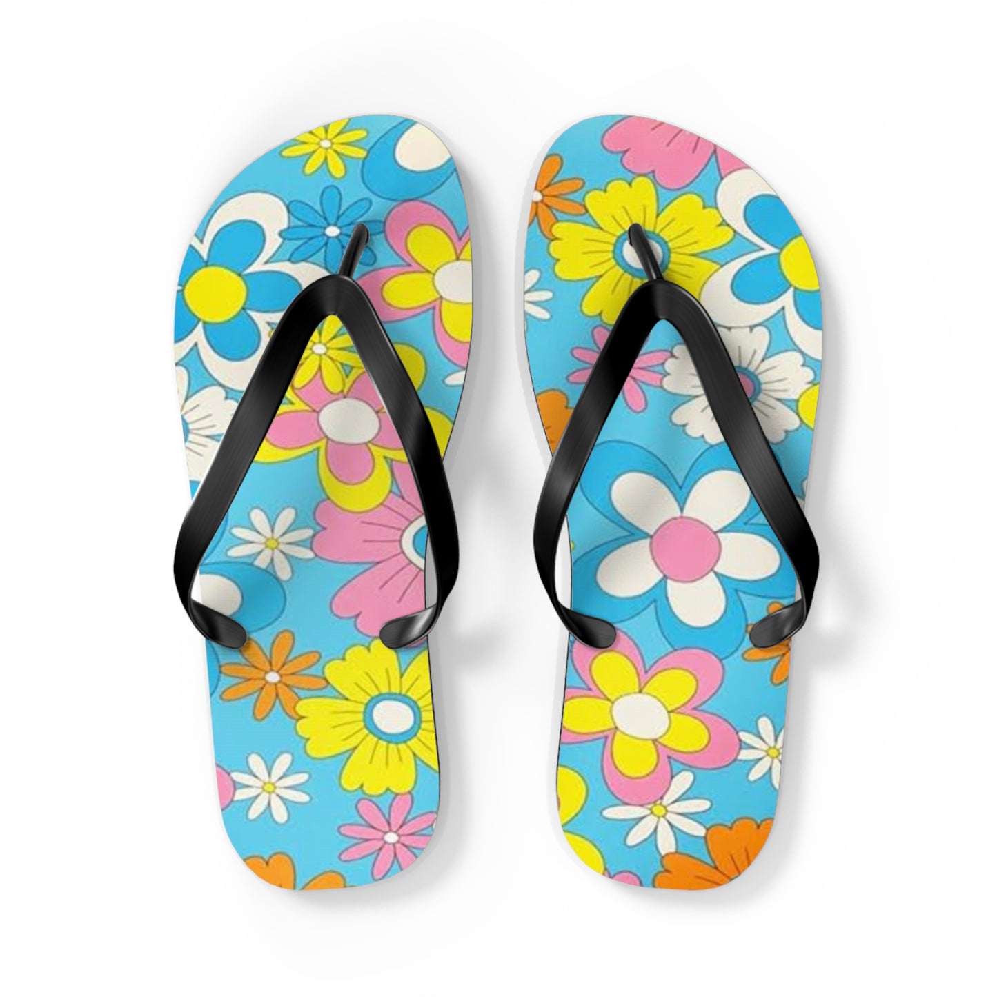 Pastel Flowers Sandals Summer Flip Flops Slides BRAND NEW