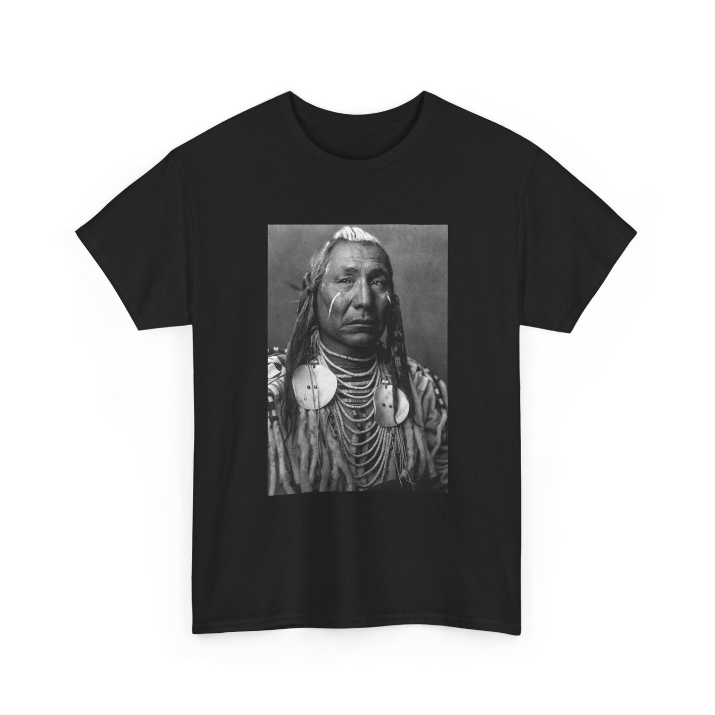 Native American Indian Tshirt Sitting Bull Chief New Unisex Heavy Cotton Tee