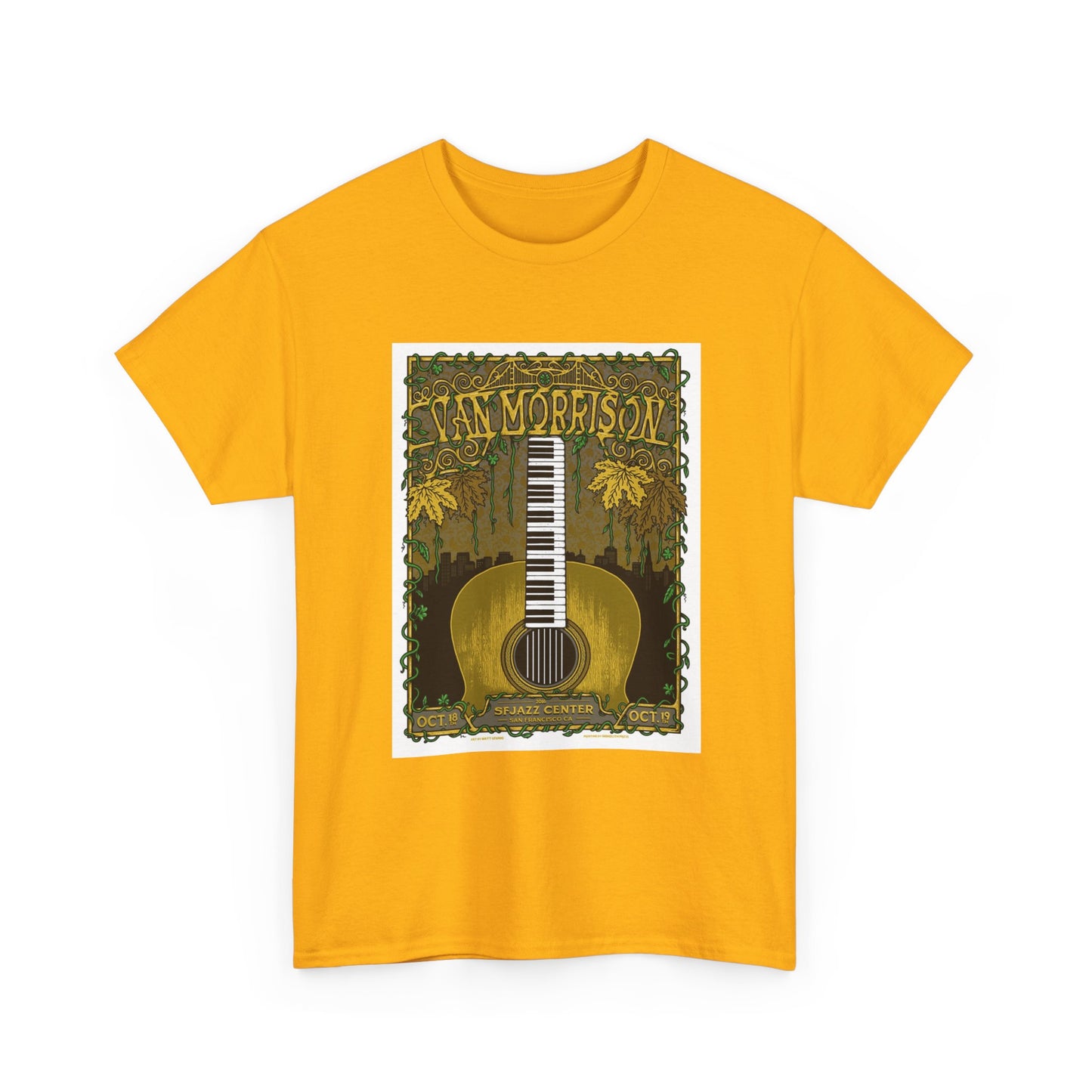 Van Morrison Tshirt Classic Rock Merch Graphic Retro Unisex Heavy Cotton Tee