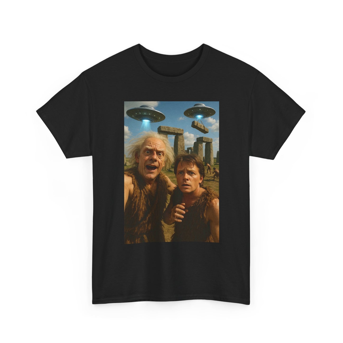 Back To The Future Funny Aliens T Shirt Unisex Heavy Cotton Tee