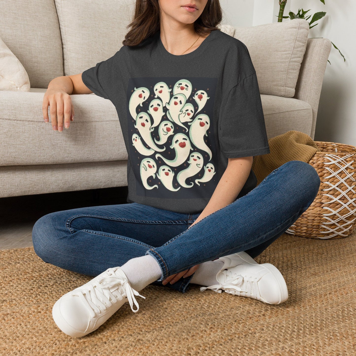 Graphic Ghosts T Shirt Funny Cute Casper Unisex Softstyle T-Shirt