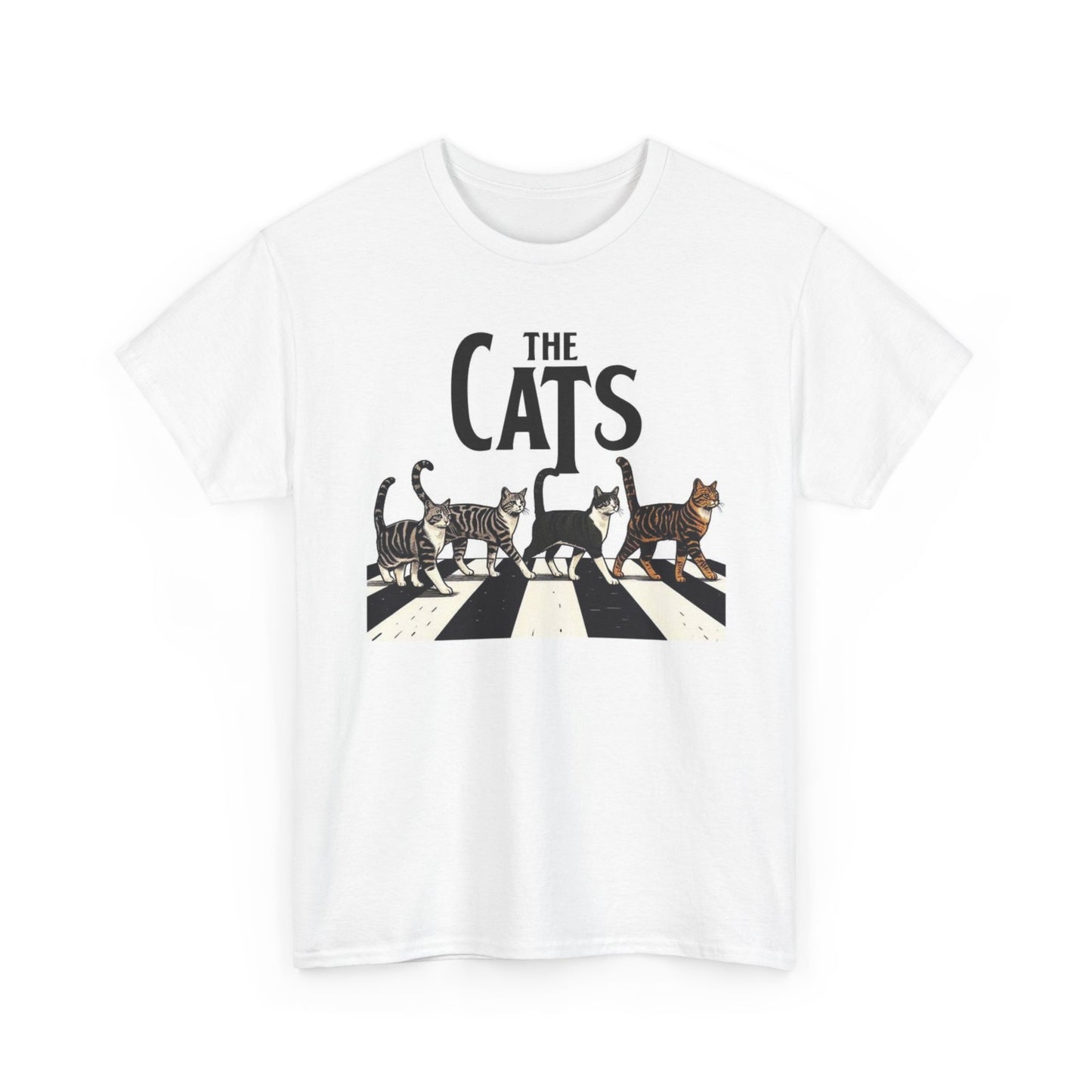 The Cats Funny Retro Graphic T Shirt Men's Heavy Cotton Tee