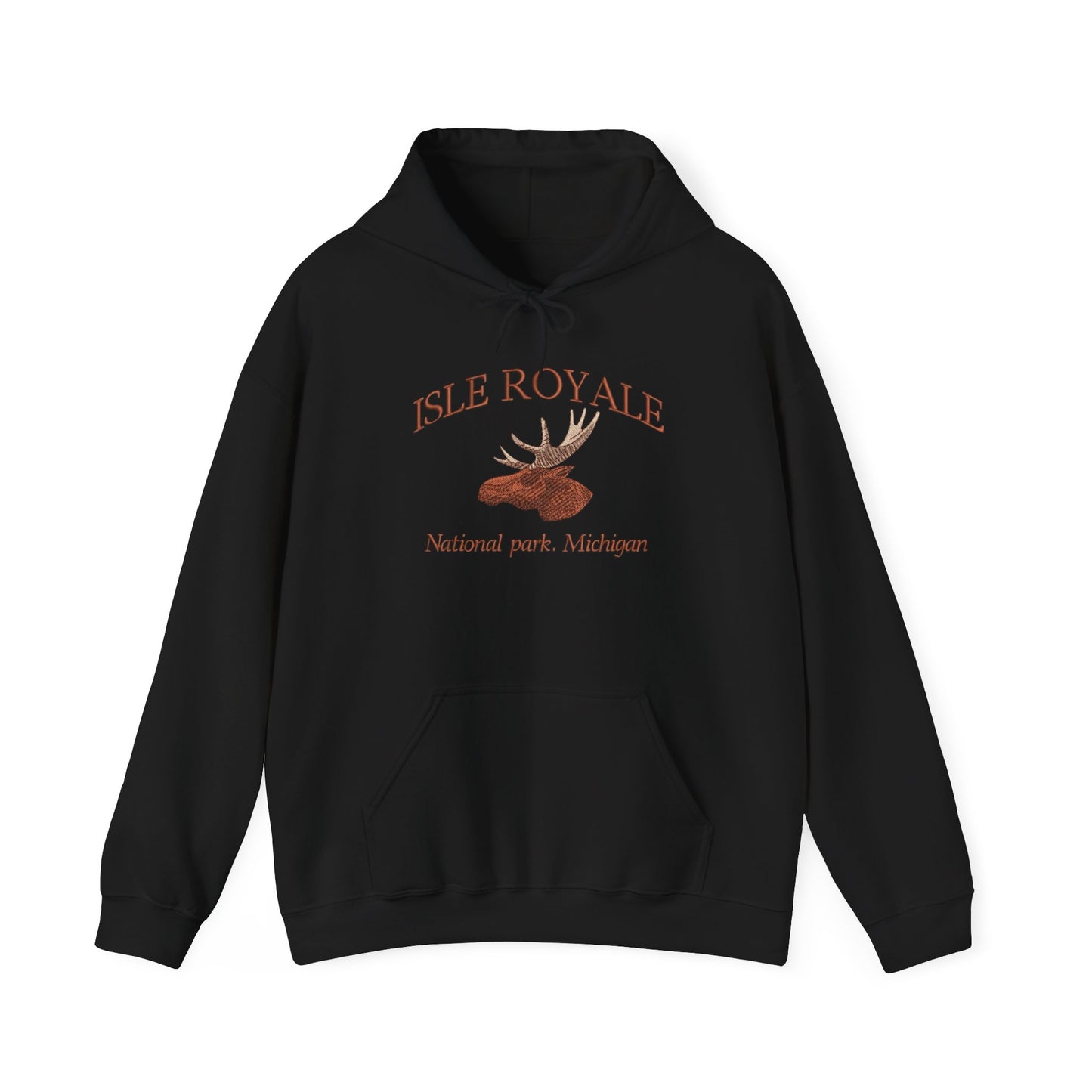 Isle Royale Michigan Graphic Hoodie Heavy Blend Sweatshirt NEW