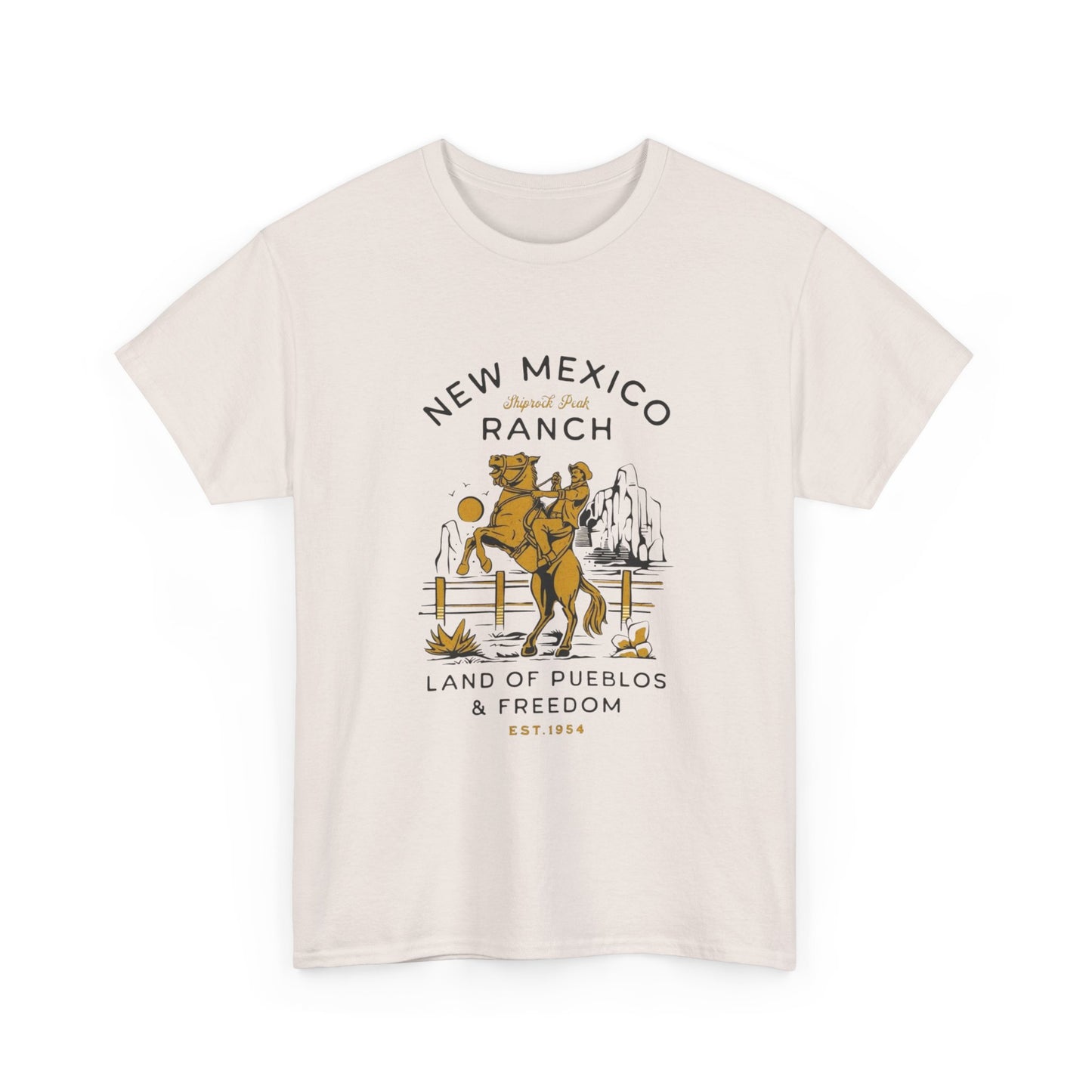 New Mexico Cowboy Vintage Graphic T Shirt Unisex Heavy Cotton Tee New Gift