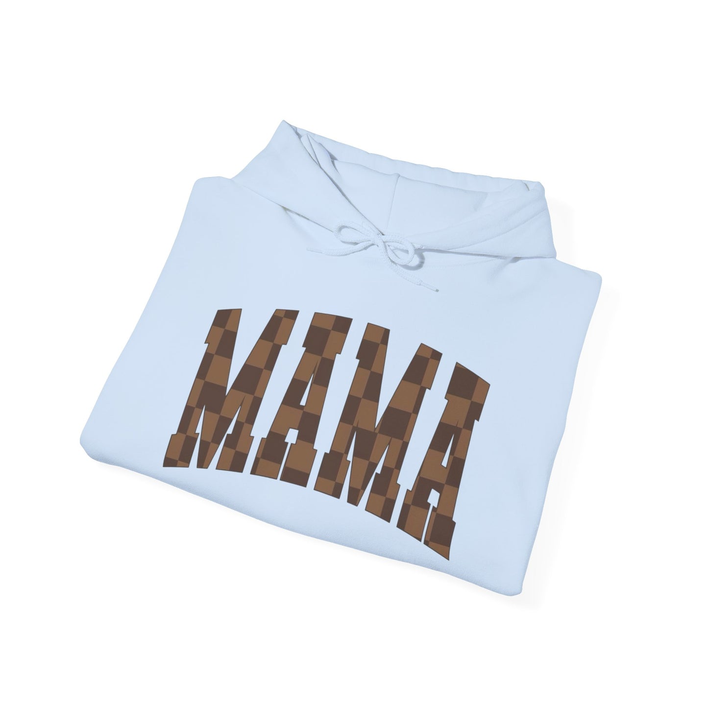 Mama Womens Checkered Graphic Hoodie Hooded Sweatshirt
