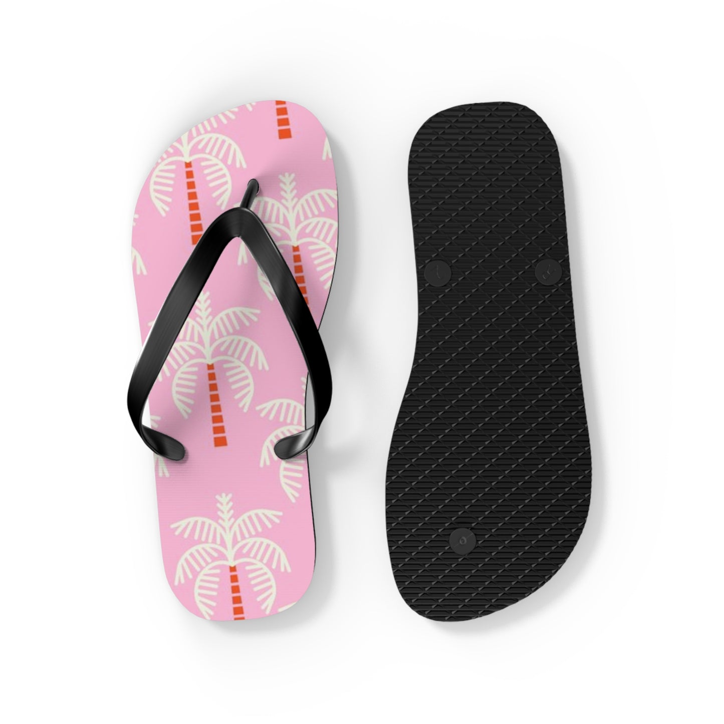 Waves And Sun Sandals Pink Palms Summer Flip Flops Slides BRAND NEW