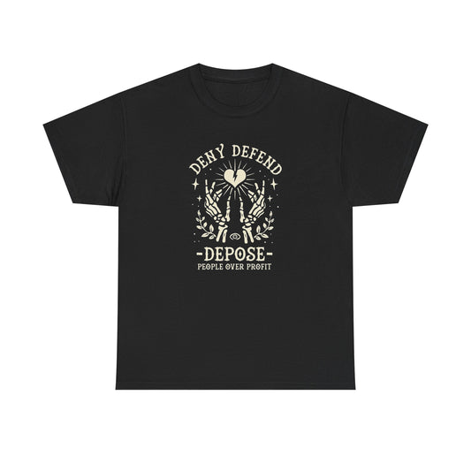 People Over Profit Graphic T Shirt Unisex Heavy Cotton Tee