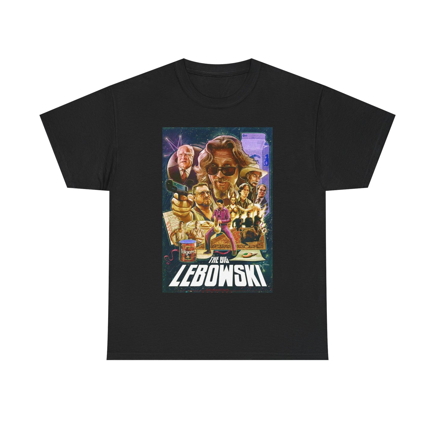 The Big Lebowski Shirt Vintage Movie Poster Retro Unisex Heavy Cotton Tee 90s