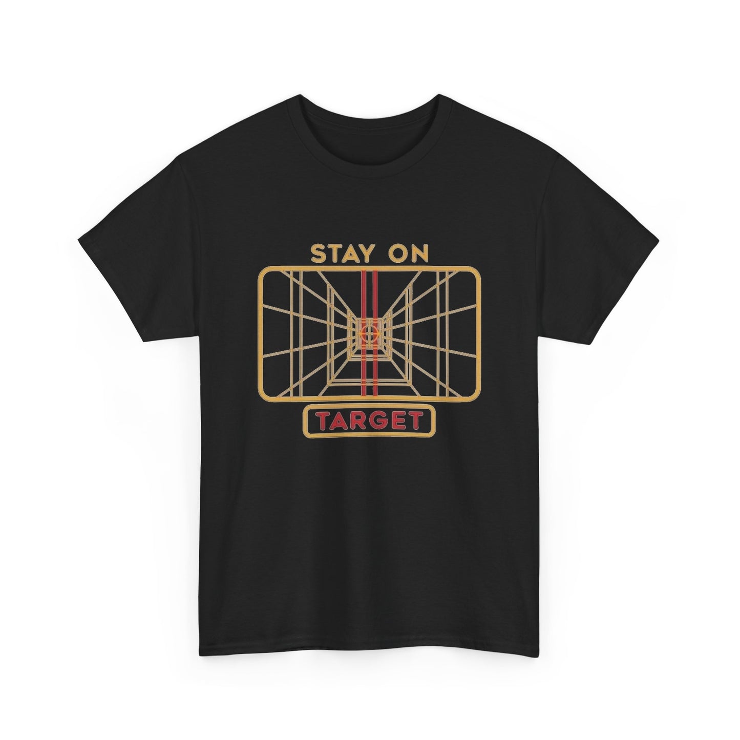 Stay On Target Retro Gaming Graphic T Shirt NEW Adult Regular Sizing Tee