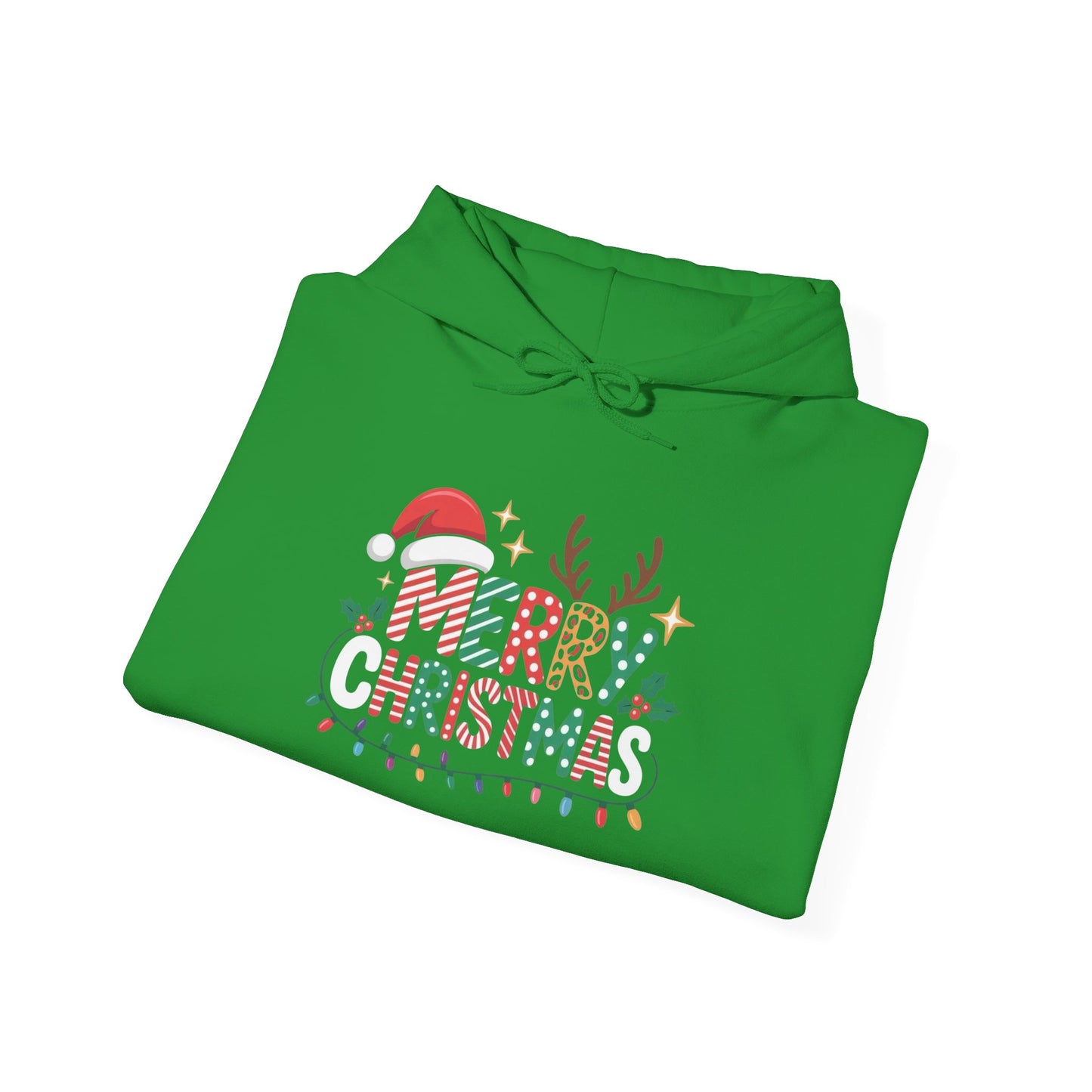 Merry Christmas Graphic Hoodie Unisex Heavy Blend™ Hooded Sweatshirt