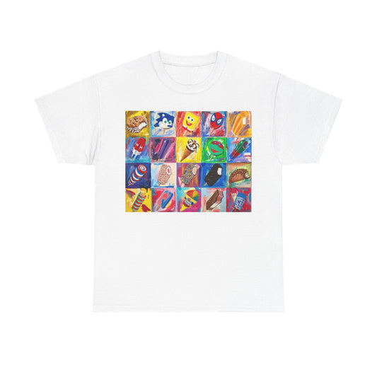 90s ice cream truck T-shirt nostalgia Menu Poster Unisex Heavy Cotton Tee