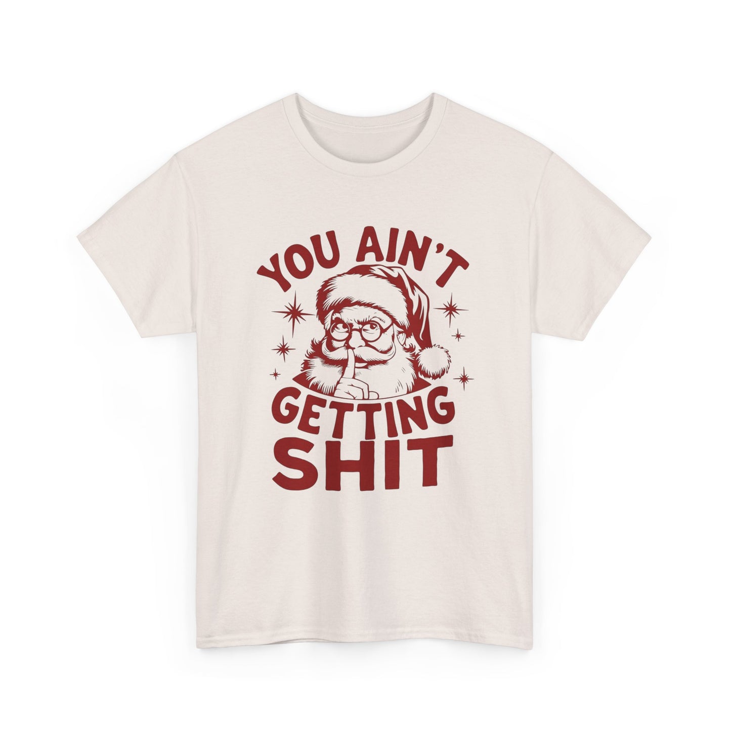 Santa Christmas Gifts Funny Jokes Graphic T Shirt Unisex Heavy Cotton Tee