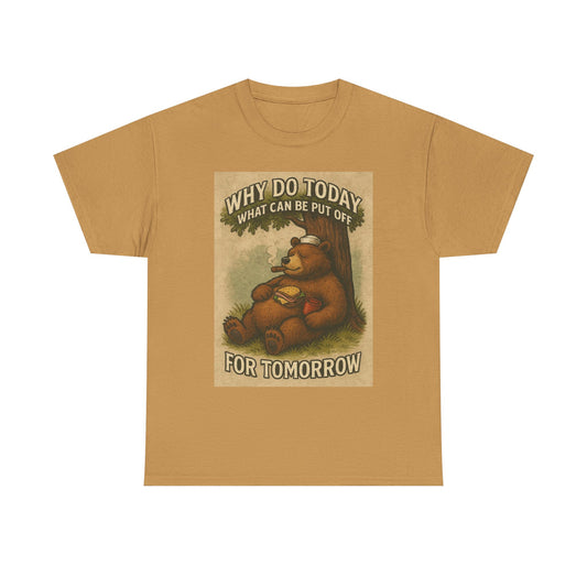 Funny Lazy Bear Graphic T Shirt Gift Apparel Cotton Tee