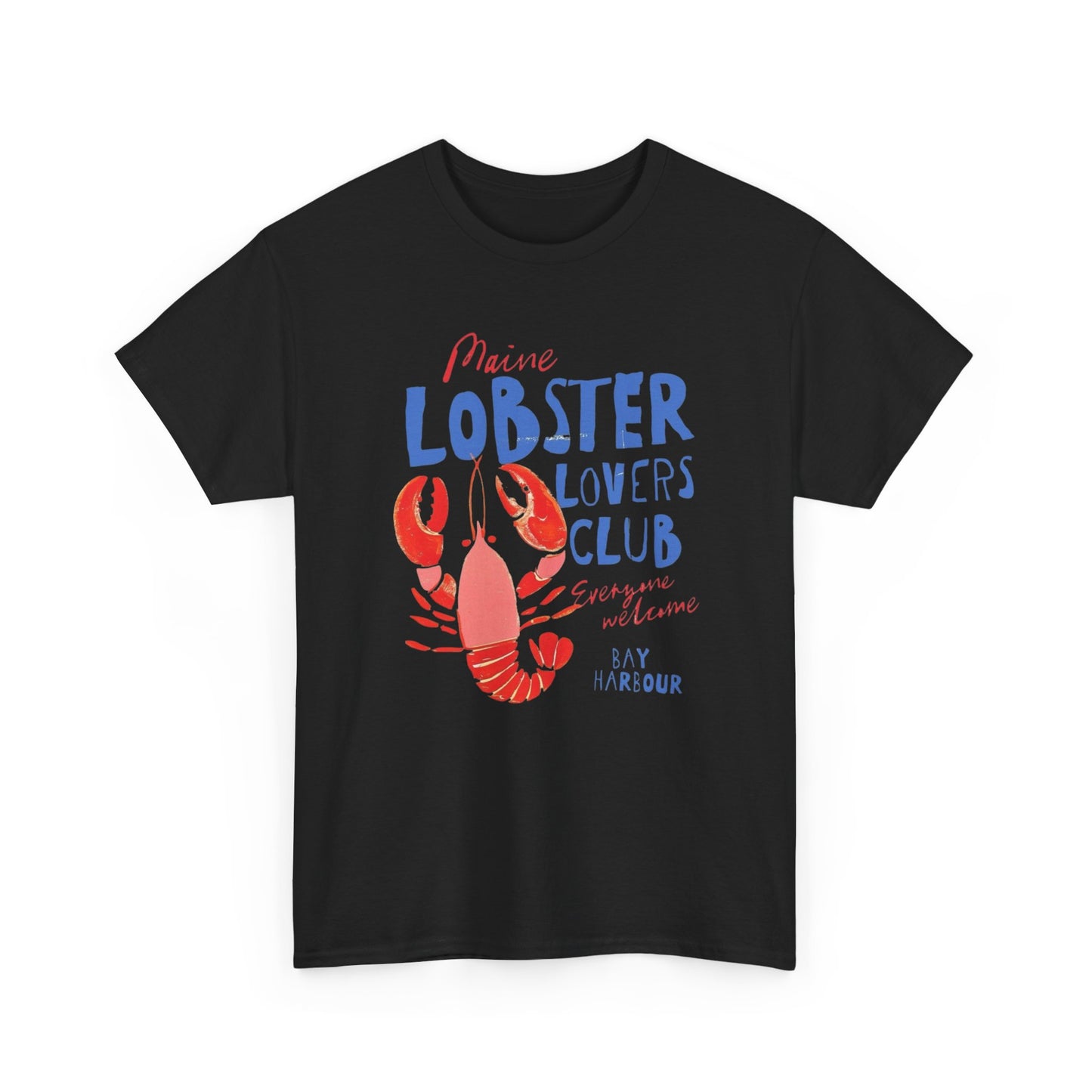 Maine Lobster Lovers Club Graphic T Shirt NEW ADULT