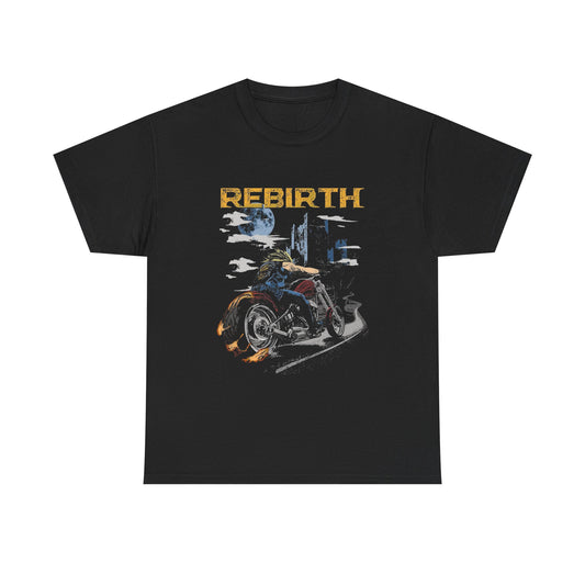 Rebirth VIntage Motorcycles Graphic T Shirt Unisex Heavy Cotton Tee NEW Gift