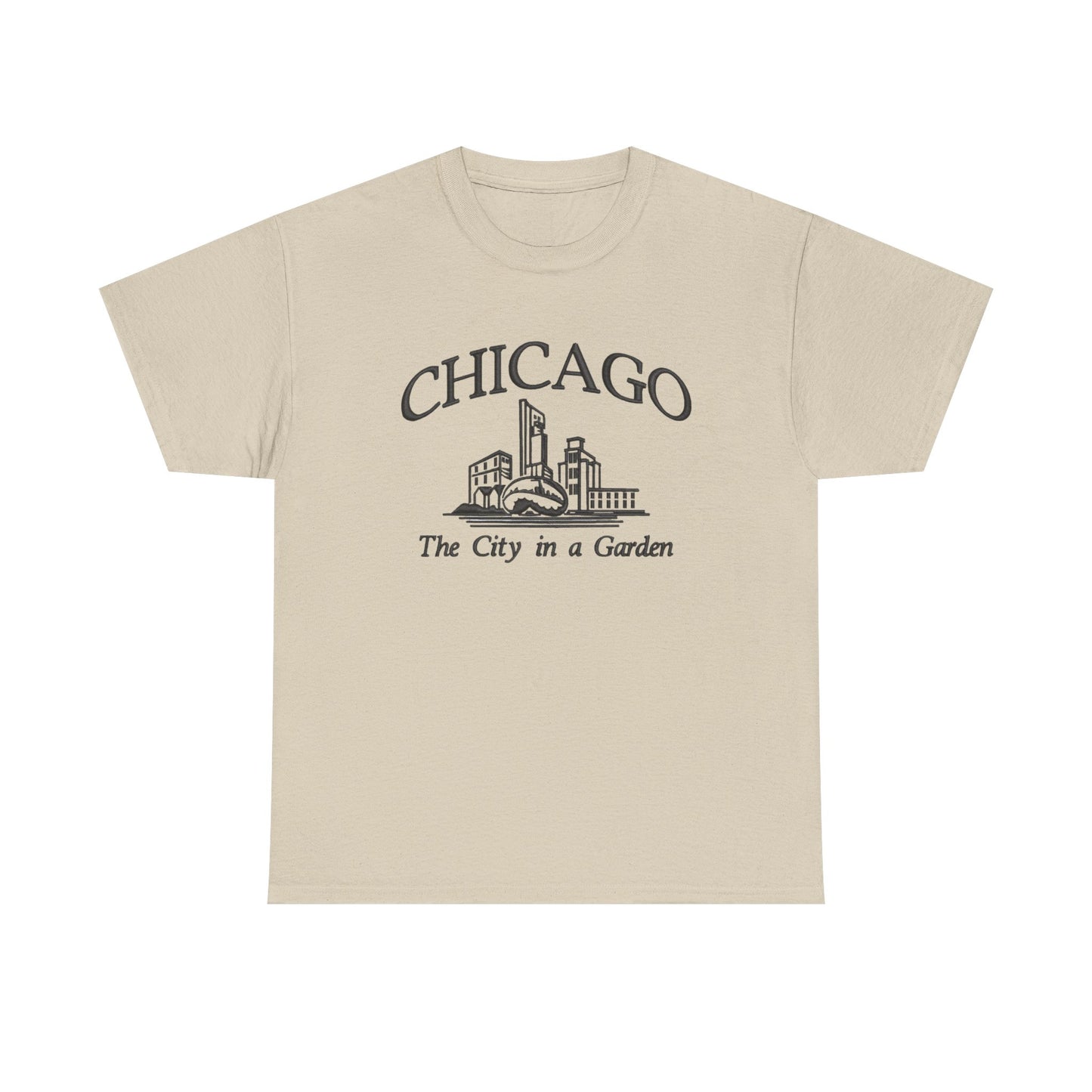 Chicago The City In A Garden Graphic T Shirt NEW Unisex Heavy Cotton Tee