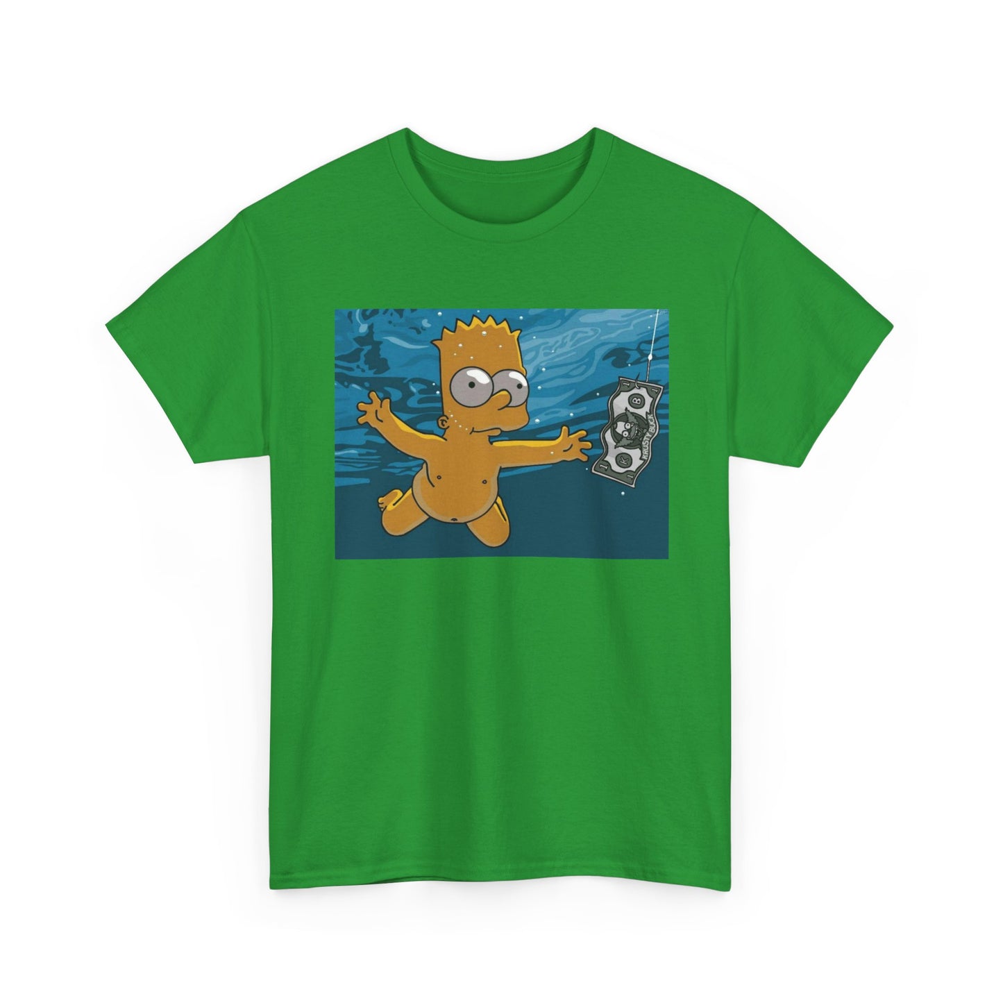 Simpsons T-shirt vintage nirvana retro art funny graphic Unisex Heavy Cotton Tee