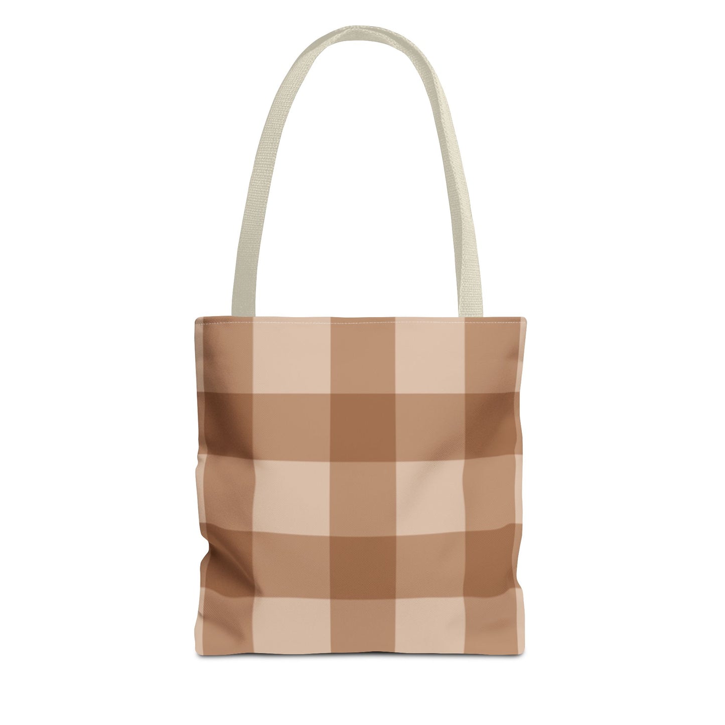 Brown Checkered All Over Print BRAND NEW Purse - Pocketbook - Travel Tote Bag
