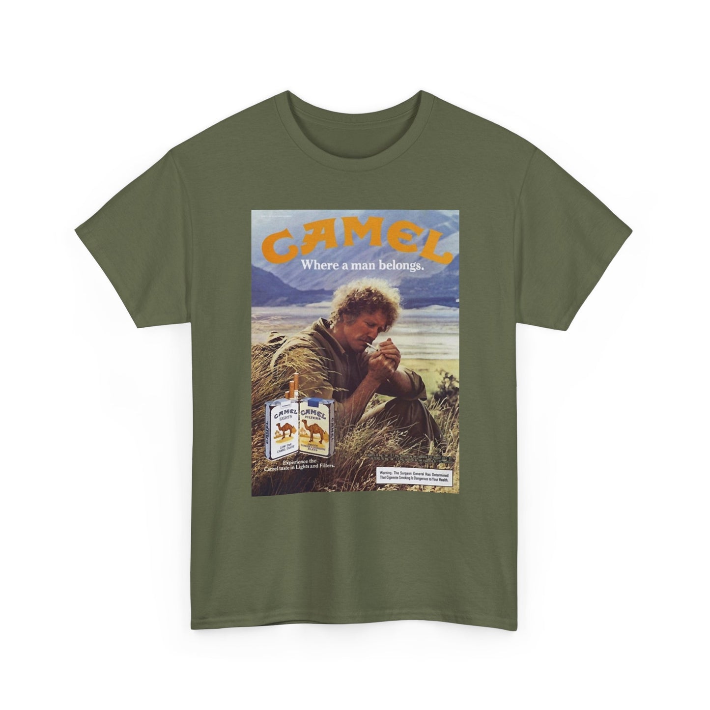 Joe Camel Cigarettes T-shirt Vintage Poster Retro Unisex Heavy Cotton Tee 1