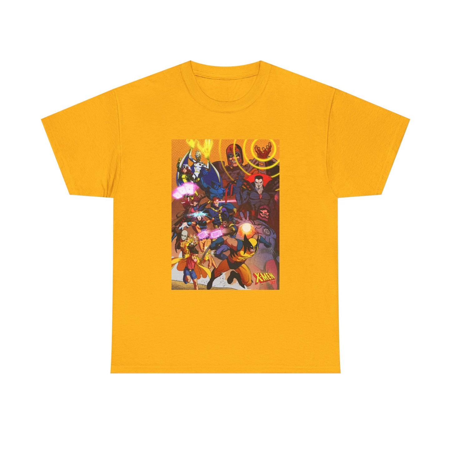 Cartoon Graphic Tee Xmen Comic Book Retro Vintage Tee Unisex Heavy Cotton Tee