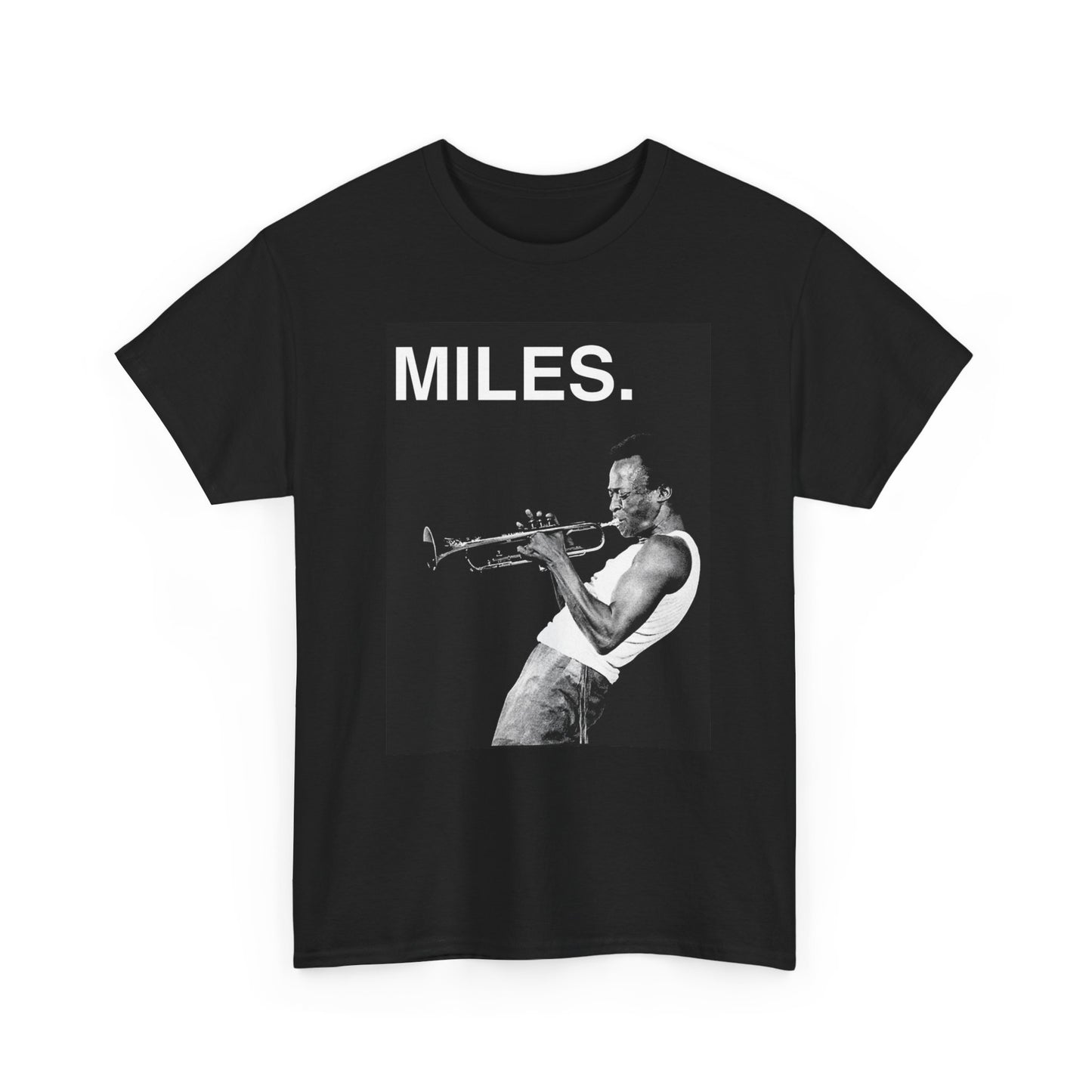 Miles Davis Tshirt Retro Poster Vintage Unisex Heavy Cotton Tee