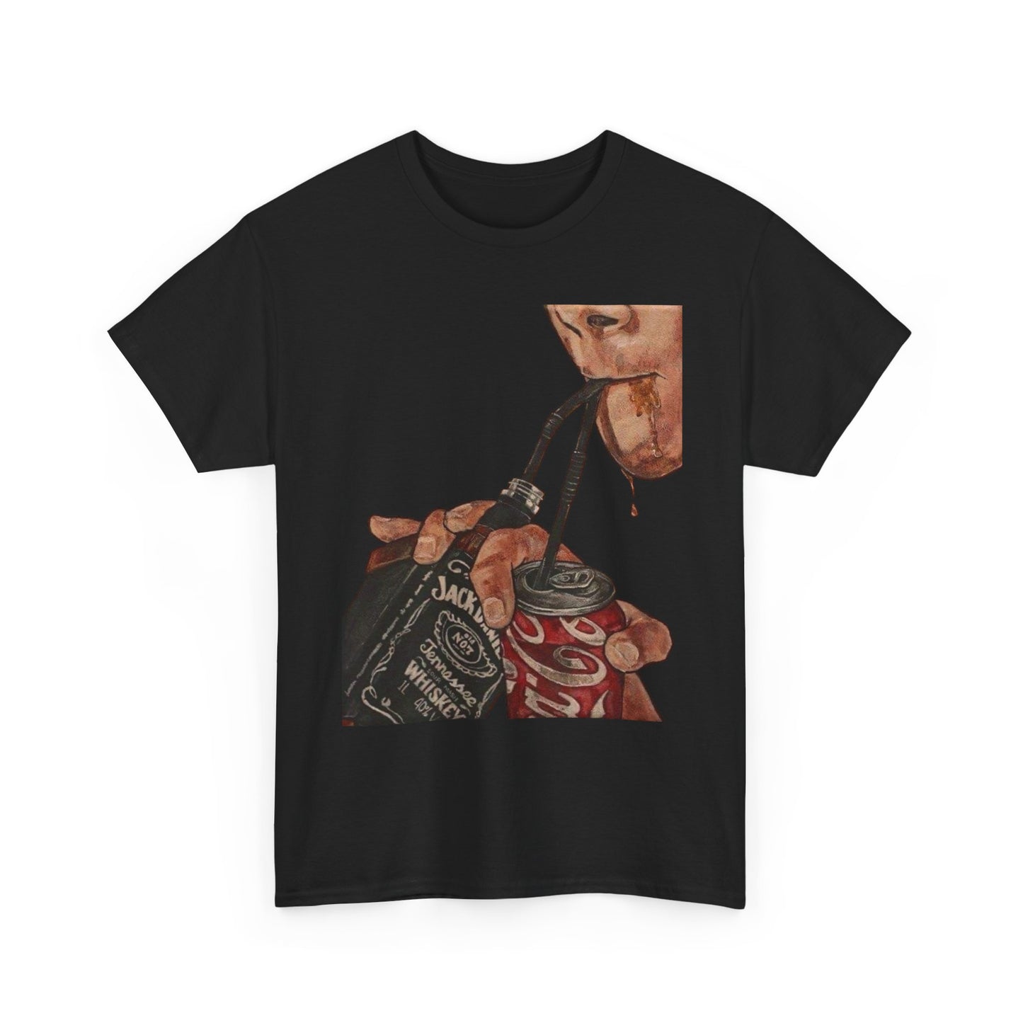 Jack And Coke Graphic Bar Funny T Shirt Unisex Heavy Cotton Tee