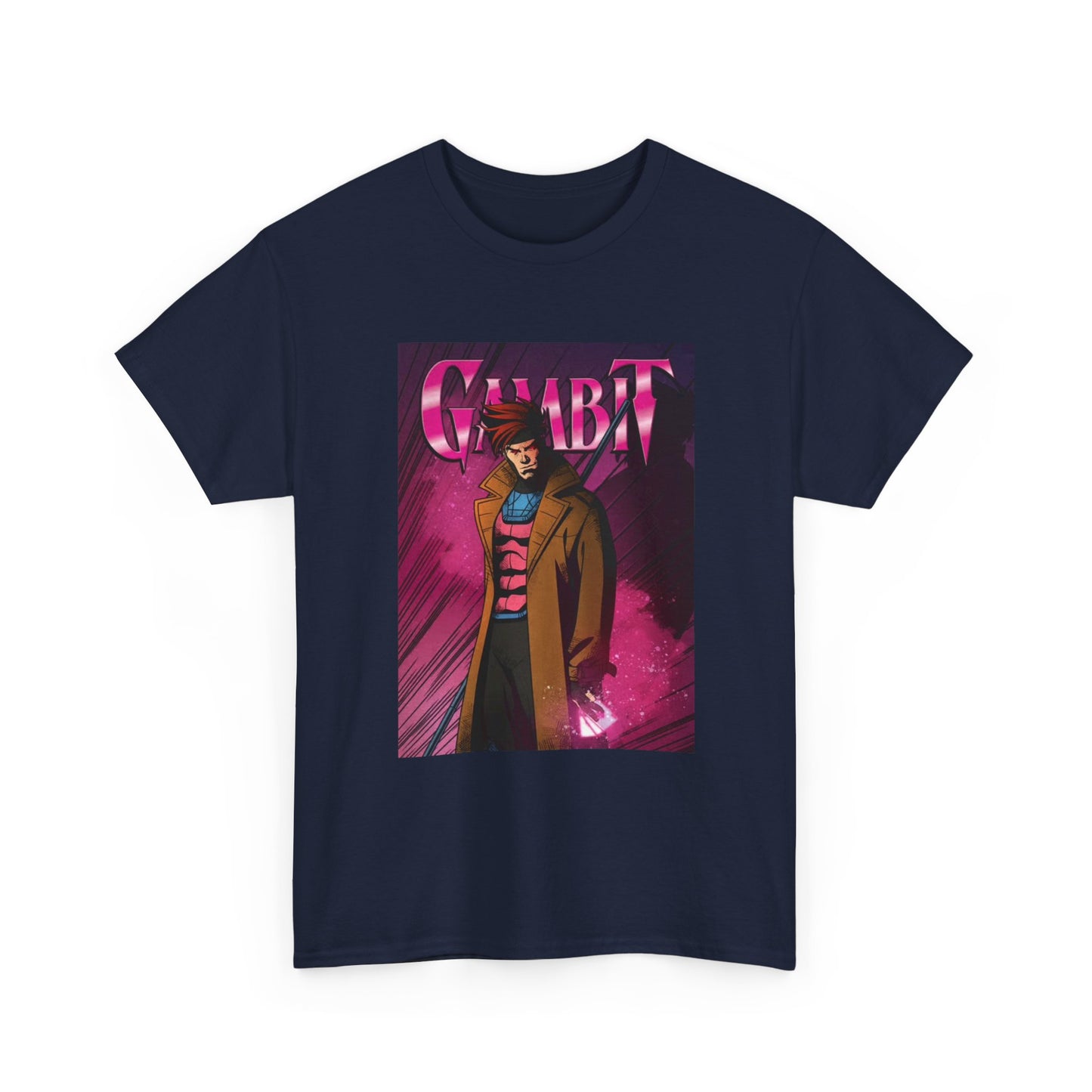Gambit Tshirt Vintage Anime Cartoon Graphic Neon Unisex Heavy Cotton Tee