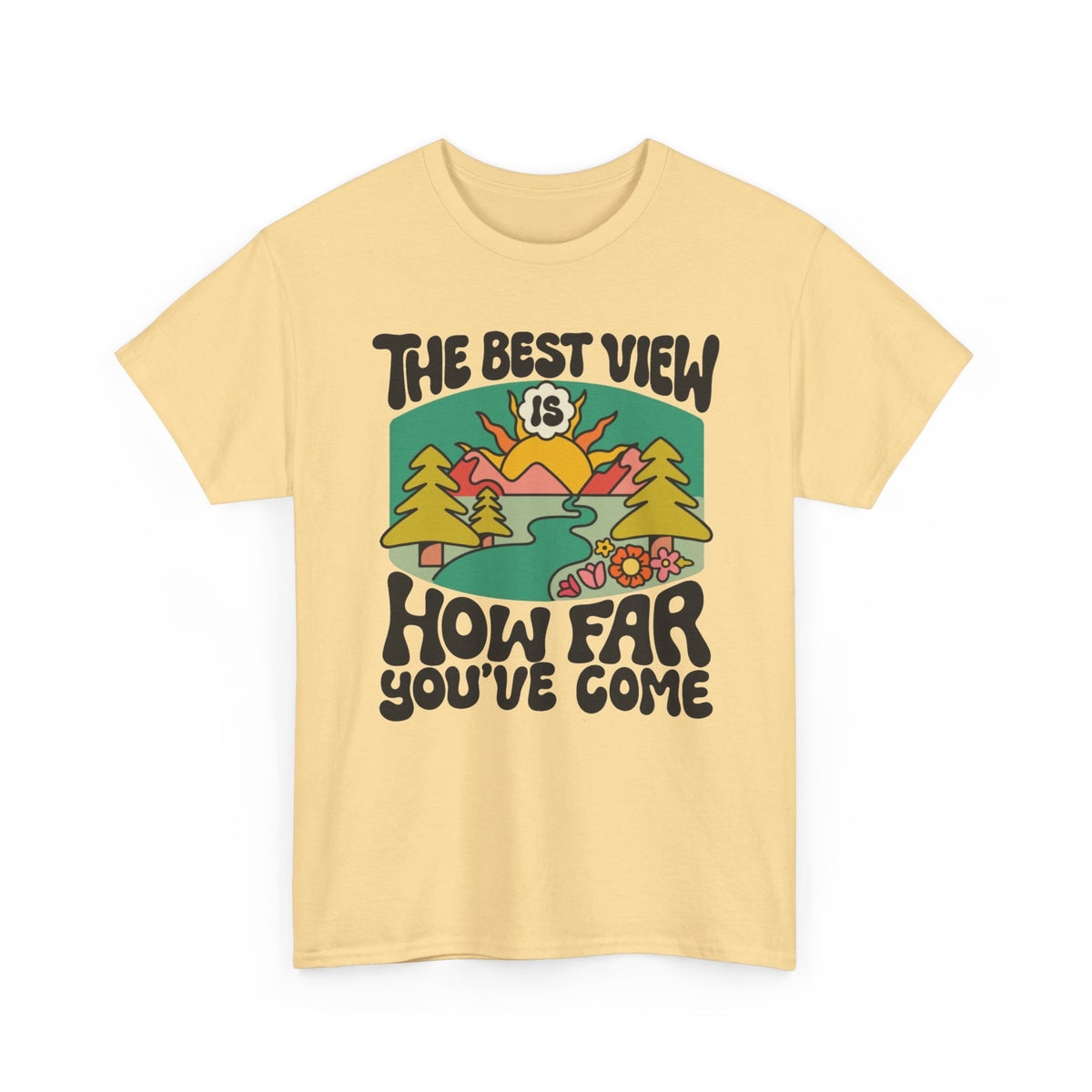 Beautiful Life's Journey Graphic T Shirt Men's Outdoors Heavy Cotton Tee