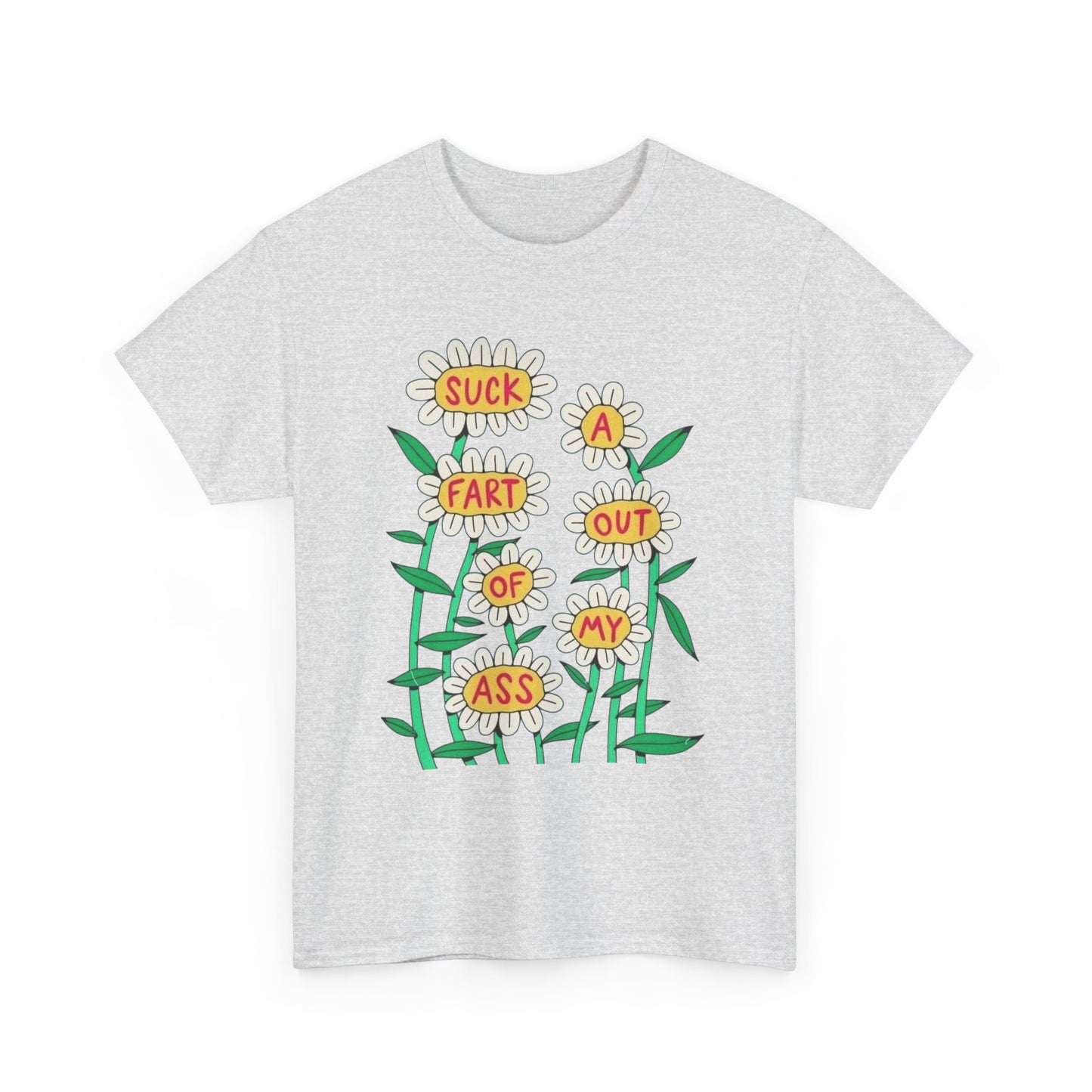 Suck A Fart Funny Jokes Graphic T-Shirt Unisex Heavy Cotton Tee Gift