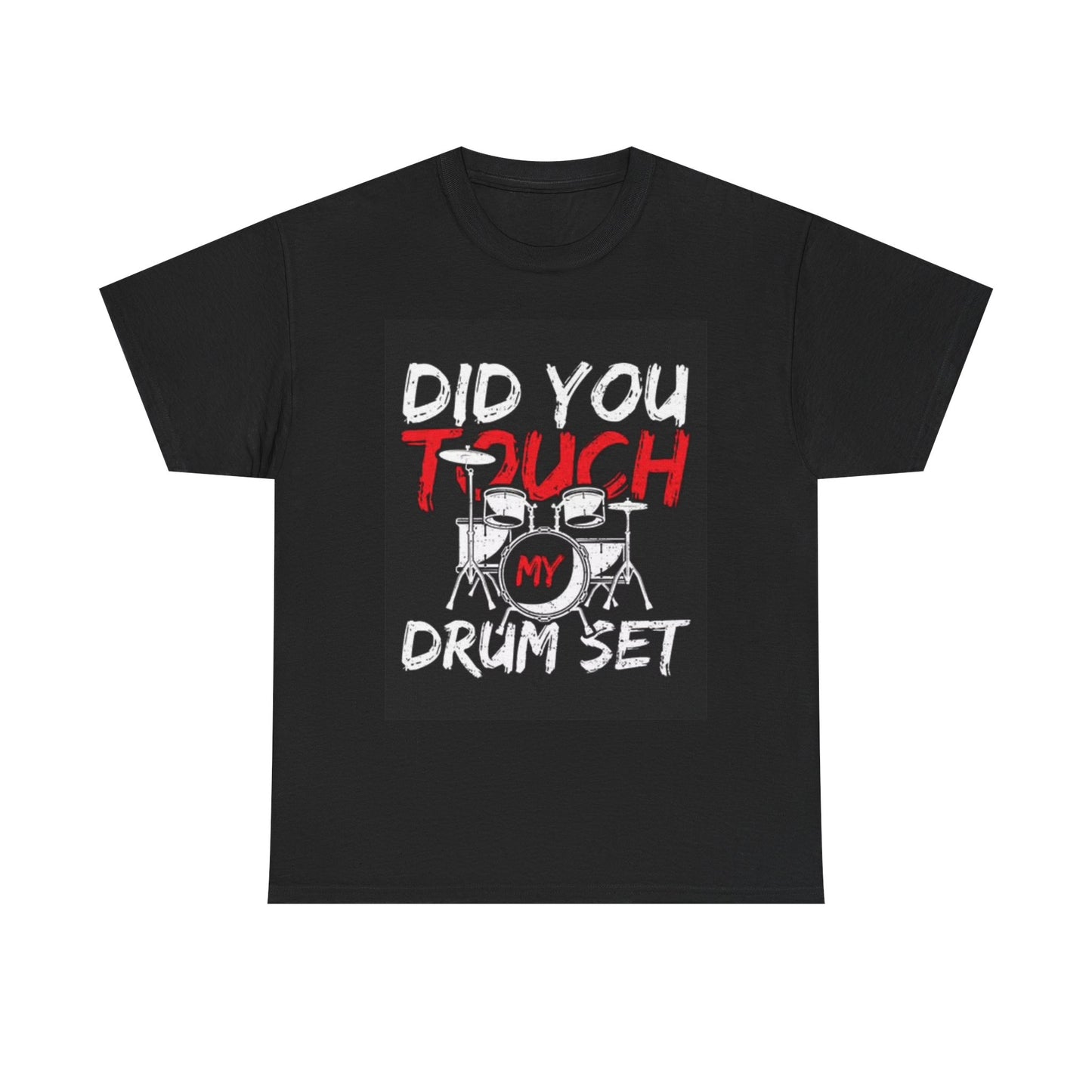 Dont Touch My Drums Graphic T Shirt Retro Gift Drummer Unisex Heavy Cotton Tee