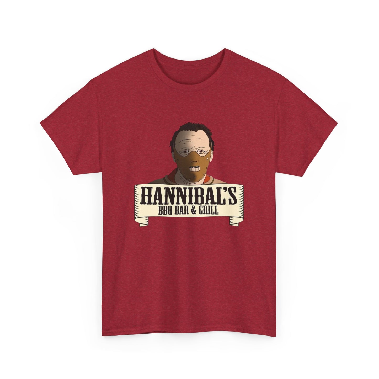 Hannibal Lecter Funny Graphic T Shirt NEW Unisex Heavy Cotton Tee