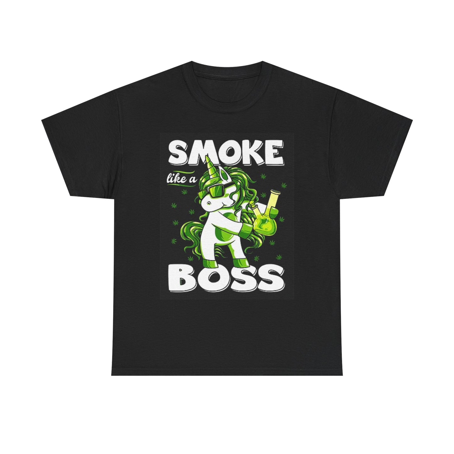 Smoke Like A Boss Graphic T Shirt Weed Unisex Heavy Cotton Tee