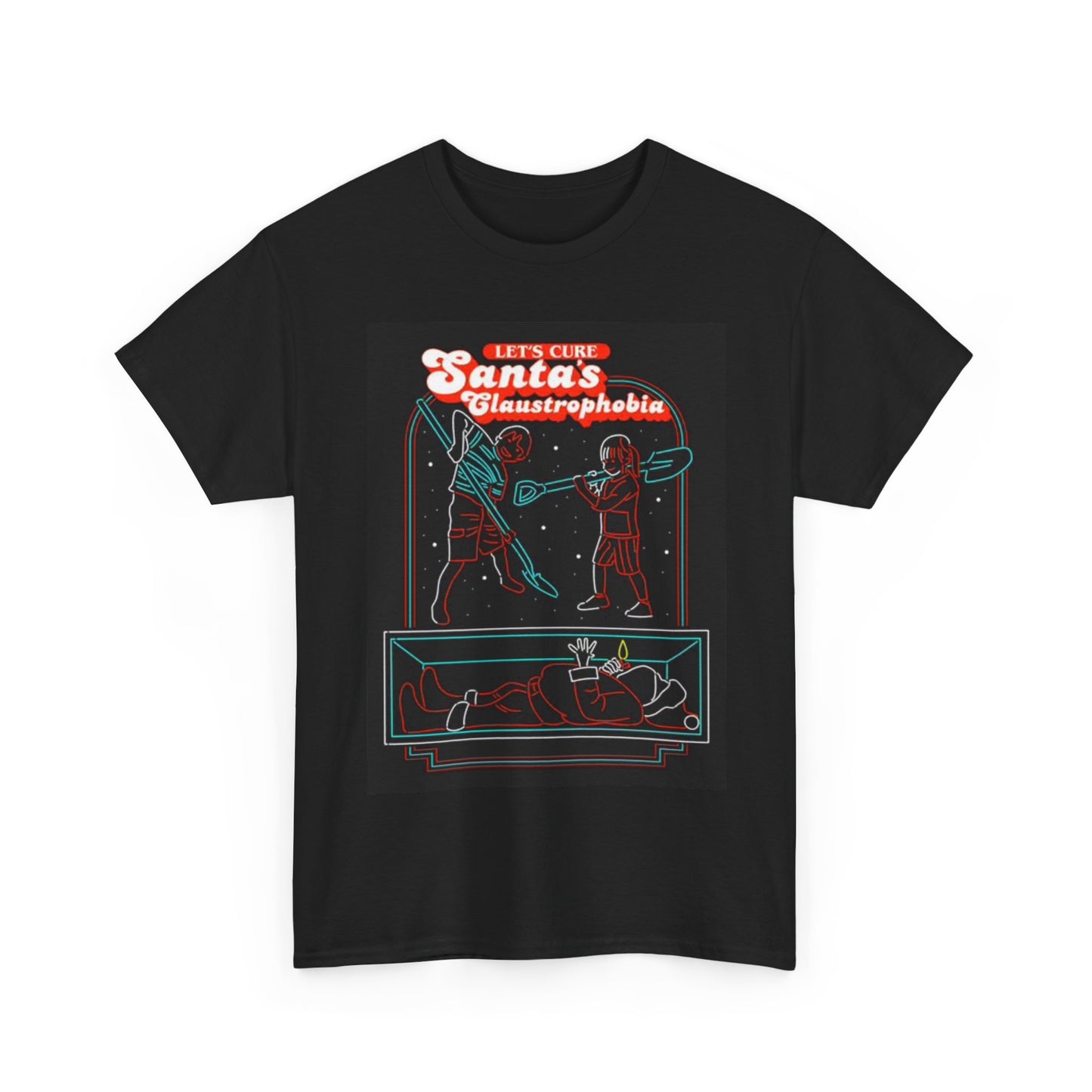 Lets Cure Santa Shirt Funny Graphic Christmas Gift Unisex Heavy Cotton Tee
