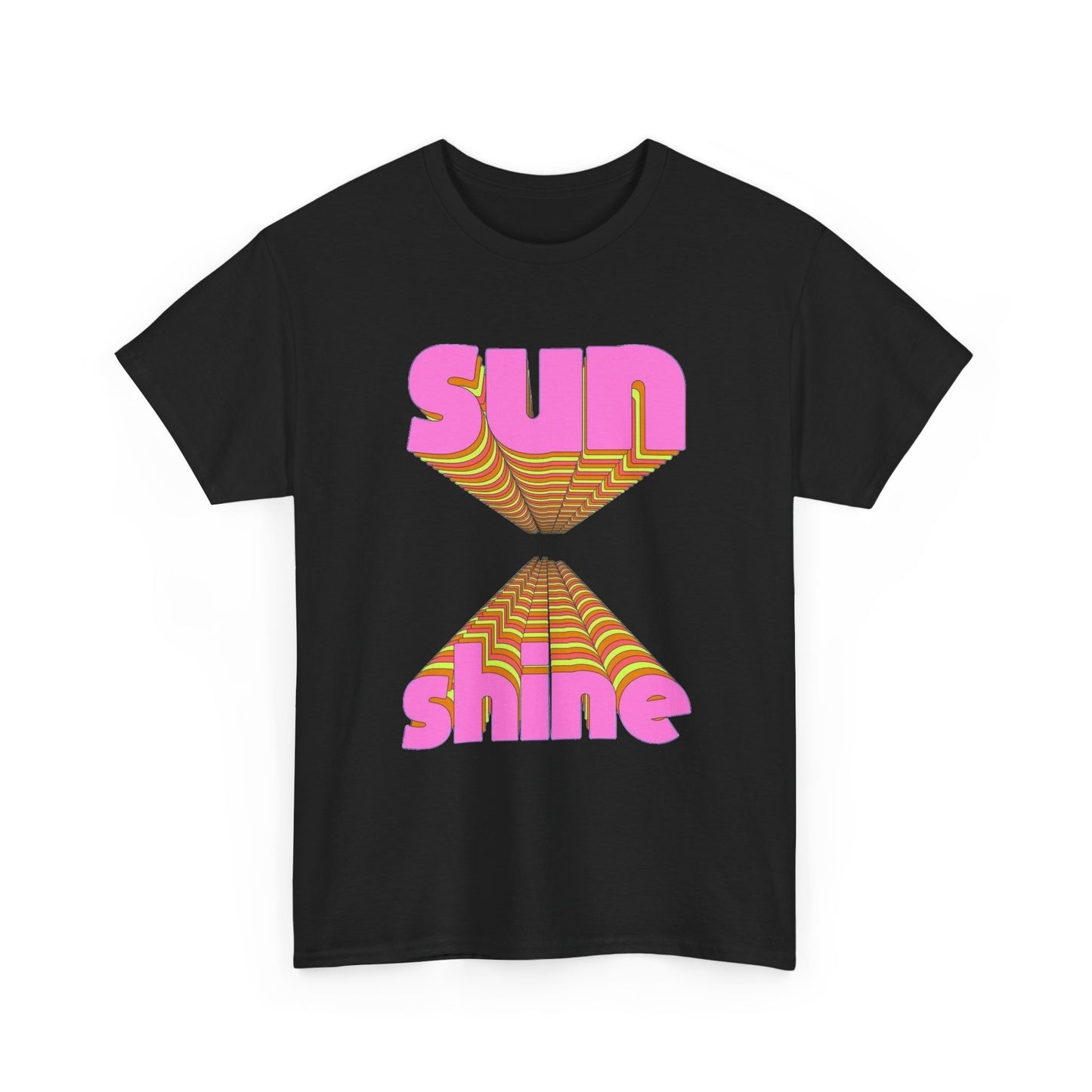 Sunshine 70's Retro Graphic T Shirt NEW Unisex Heavy Cotton Tee