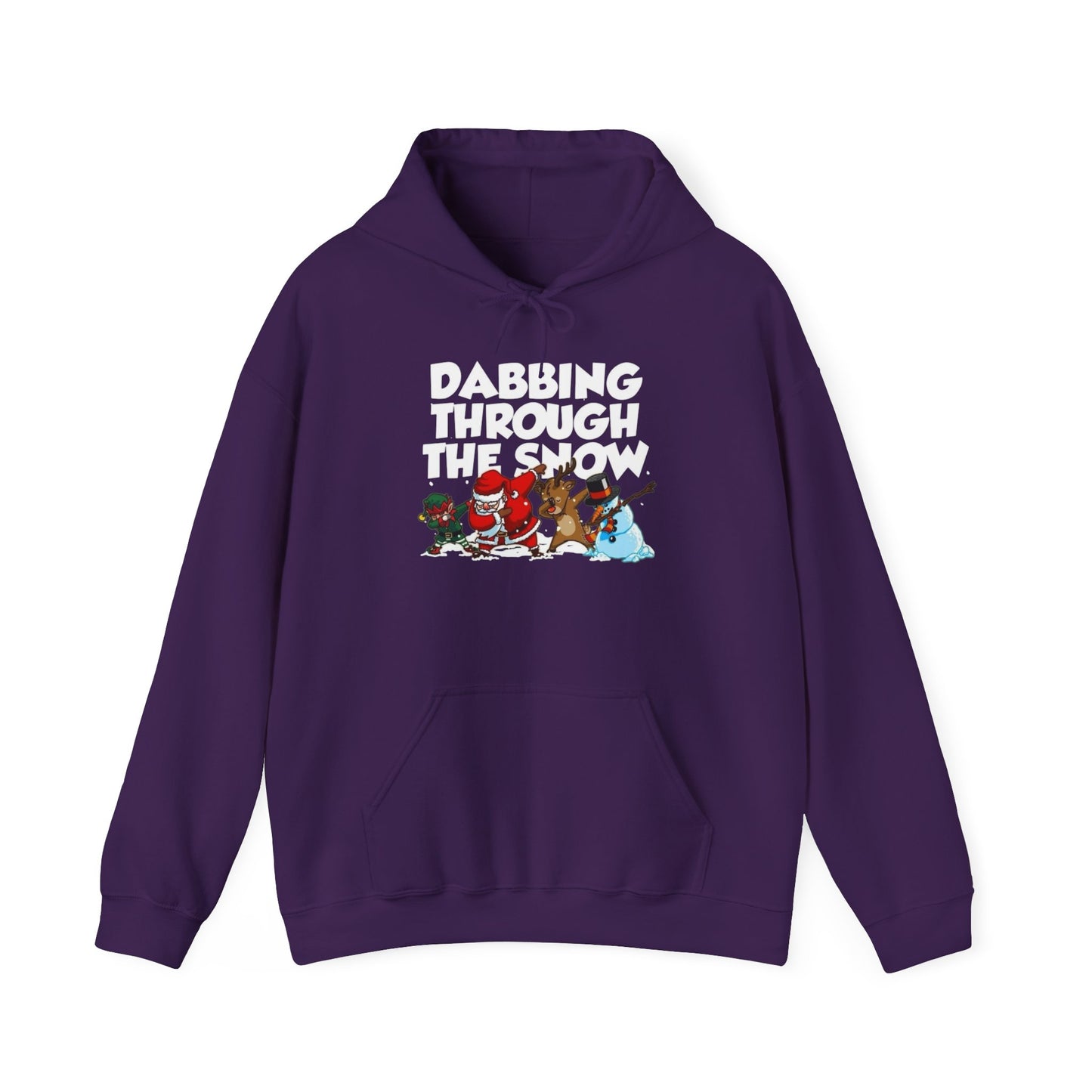 Dabbing Through The Snow Christmas Graphic Hoodie Heavy Blend™ Hooded Sweatshirt