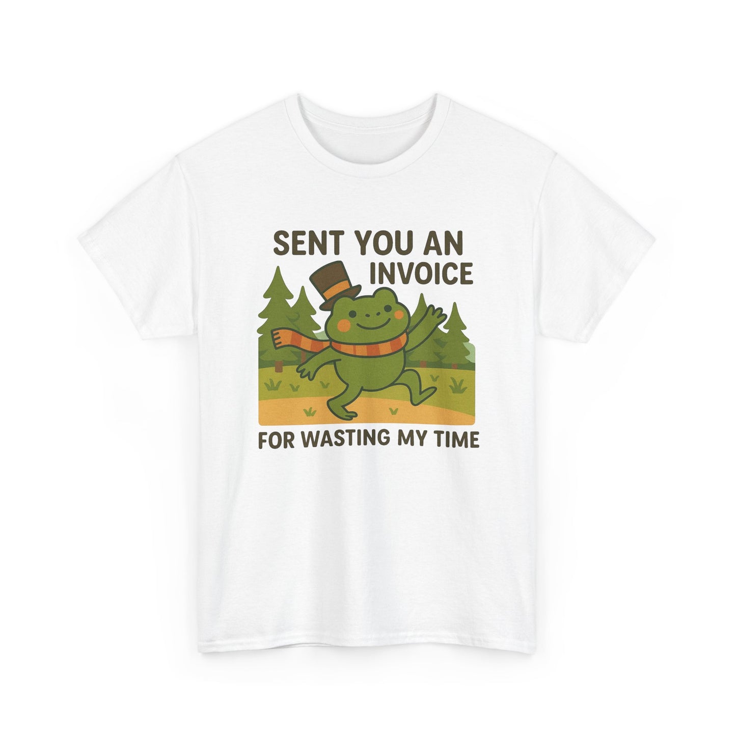 Don't Waste My Time Funny Frog Graphic T Shirt Men's Heavy Cotton Tee