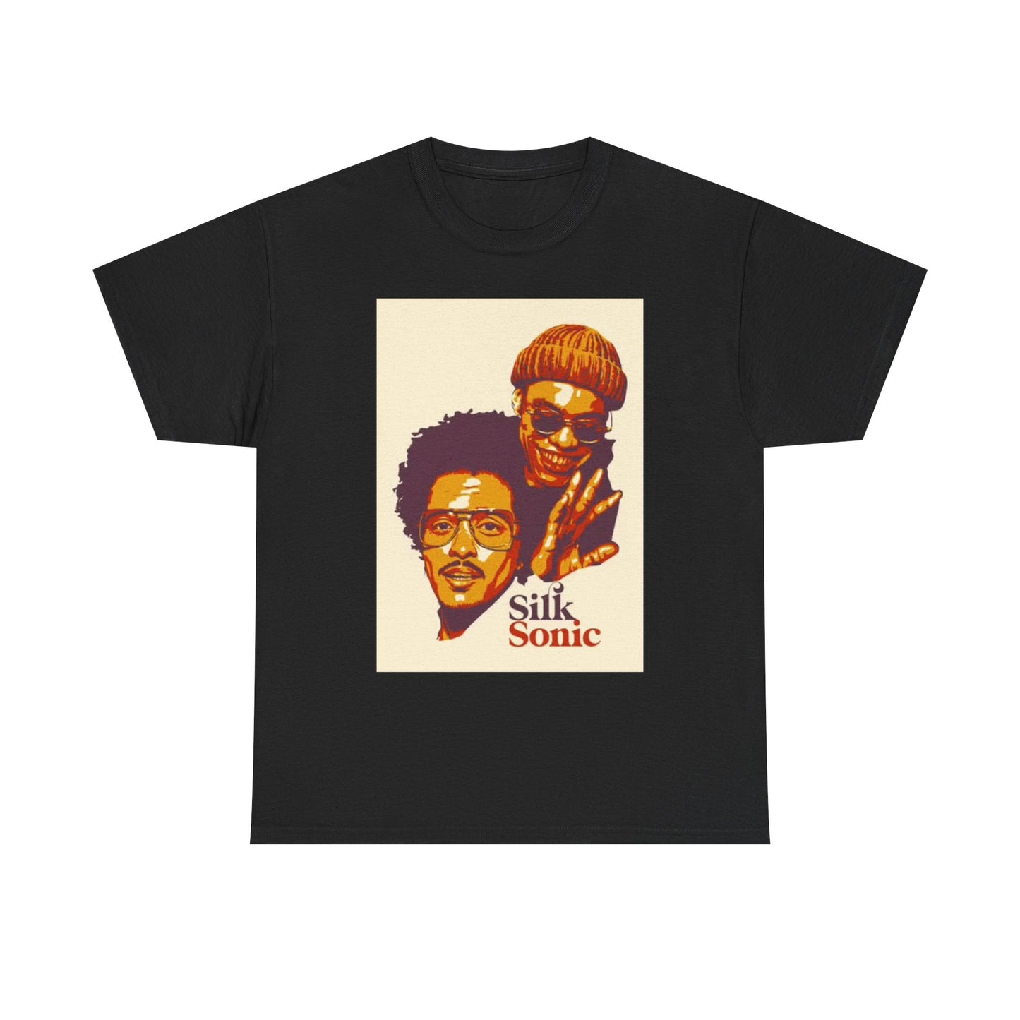 Silk Sonic Graphic T Shirt Vintage Merch Retro Unisex Heavy Cotton Tee