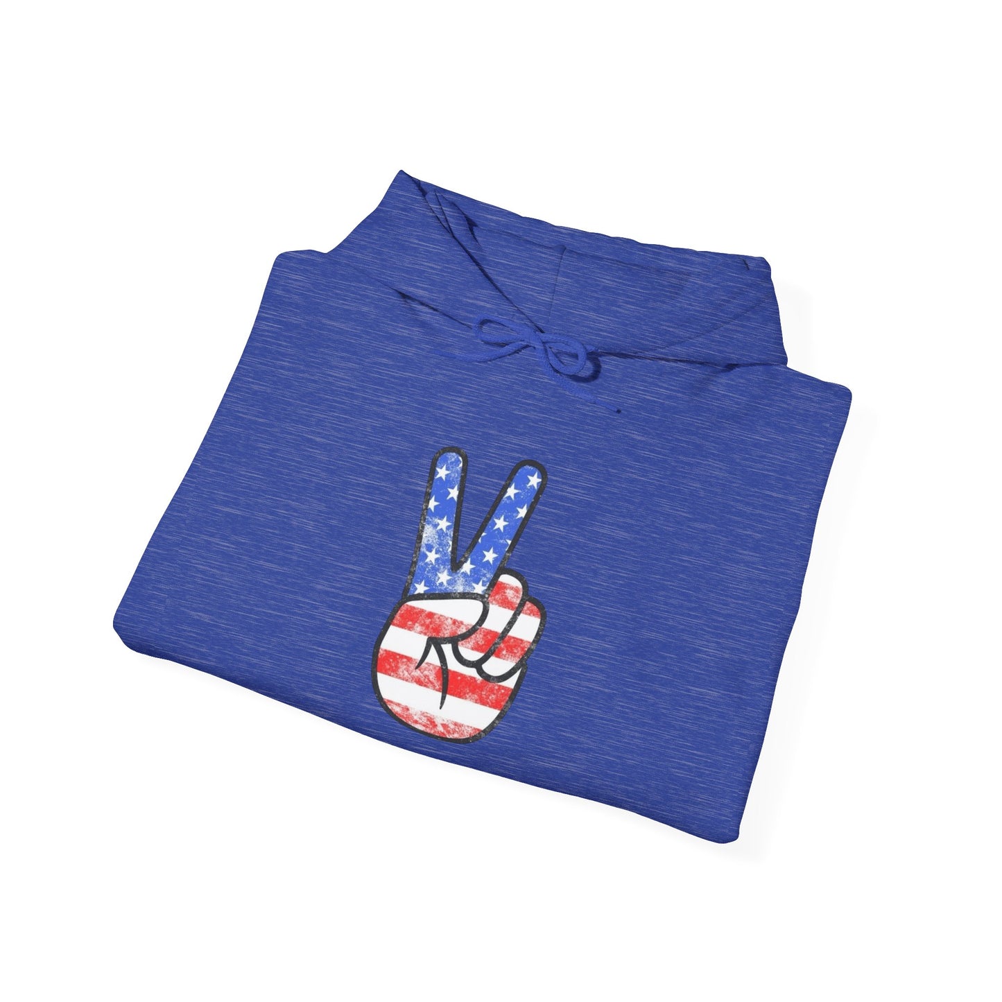 American Flag Peace Sign Retro Graphic Hoodie Heavy Blend™ NEW Sweatshirt