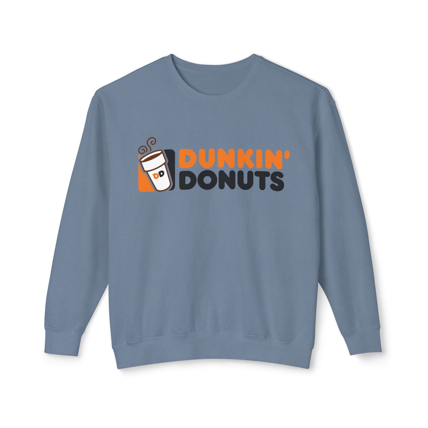 Dunkin Donuts Graphic Retro Logo Coffee Lover Lightweight Crewneck Sweatshirt