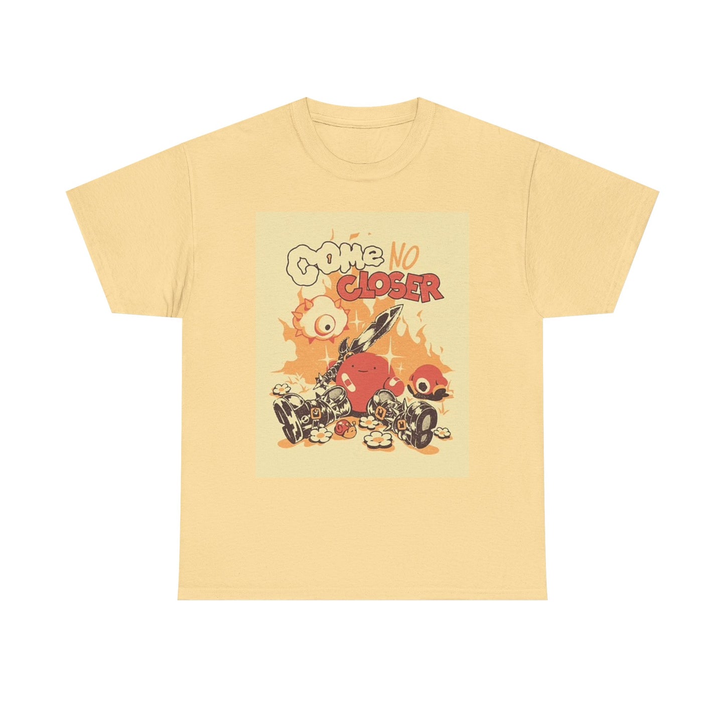 Come No Closer Graphic T Shirt Cartoon Vintage Unisex Heavy Cotton Tee