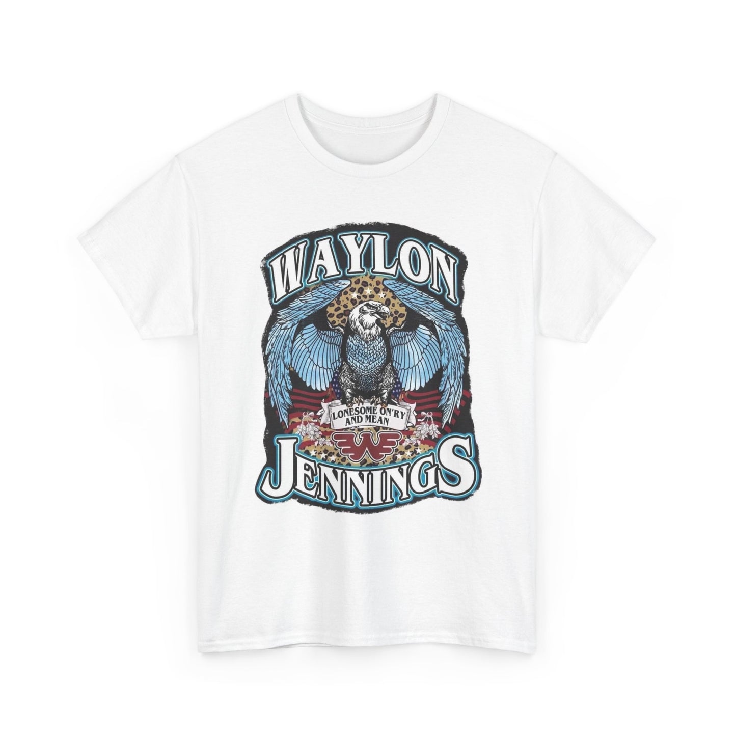 Waylon Jennings Graphic T Shirt Vintage Country Unisex Heavy Cotton Tee